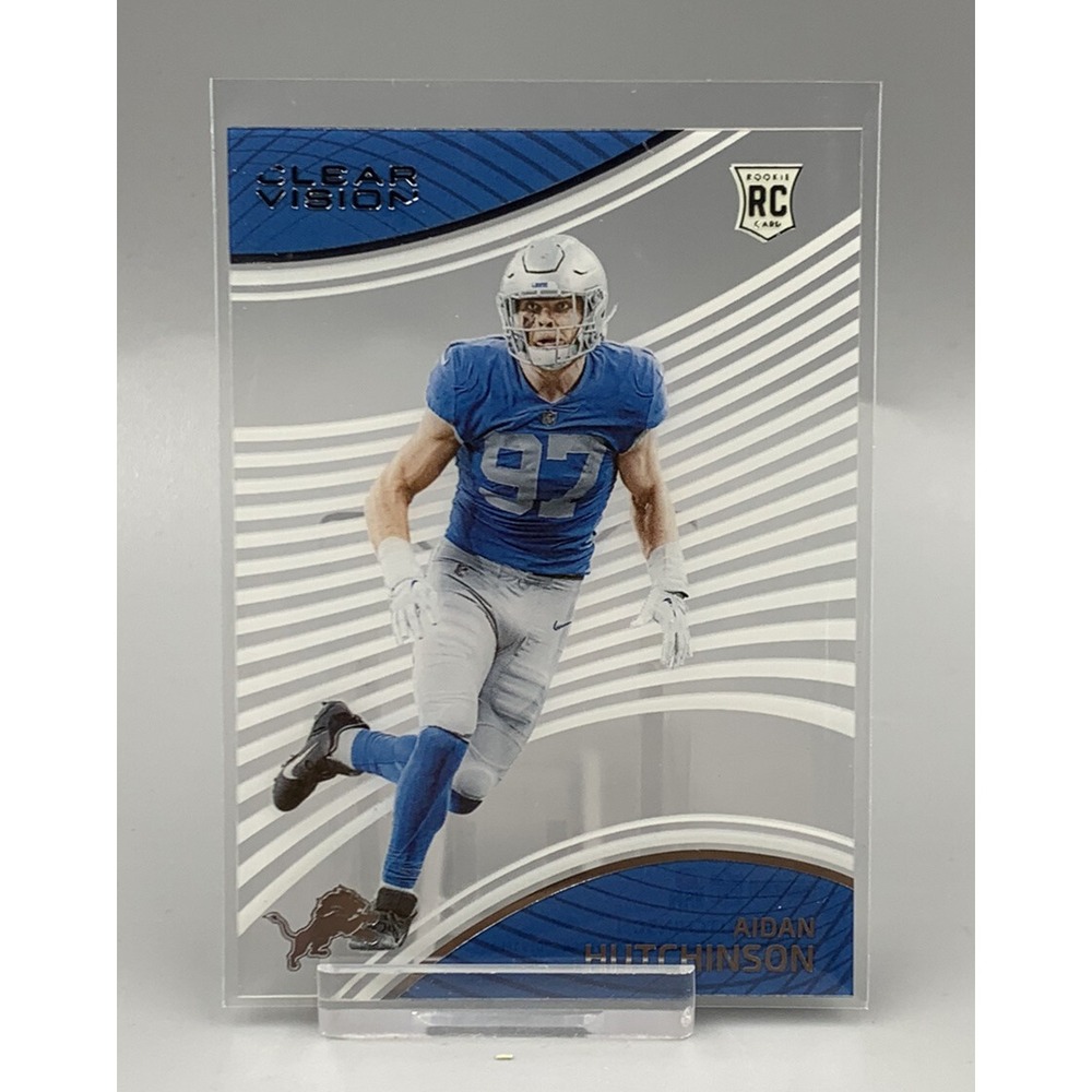 2022 Panini Chronicles Clear Vision Aidan Hutchinson RC #CVR-3 Detroit Lions